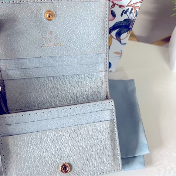 Authentic GUCCI Marmont Flora Canvas Bifold Compact Wallet ❤️ - Picture 8 of 10